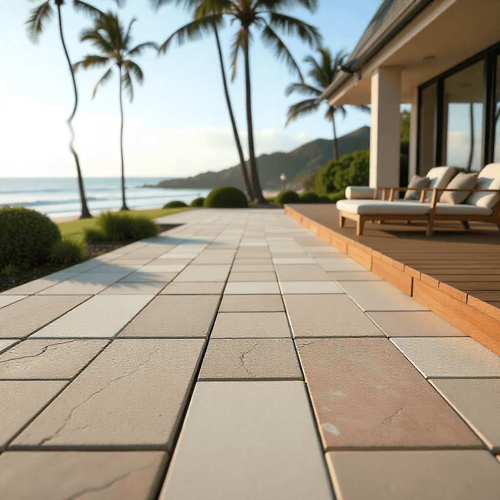 Coastal Paving Materials – Interlocking Pavers, Natural Stone & Stamped Concrete