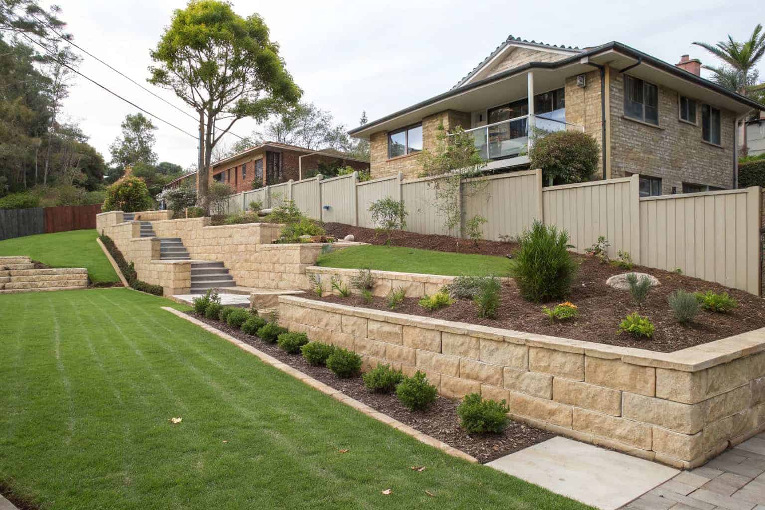 landscaped yard